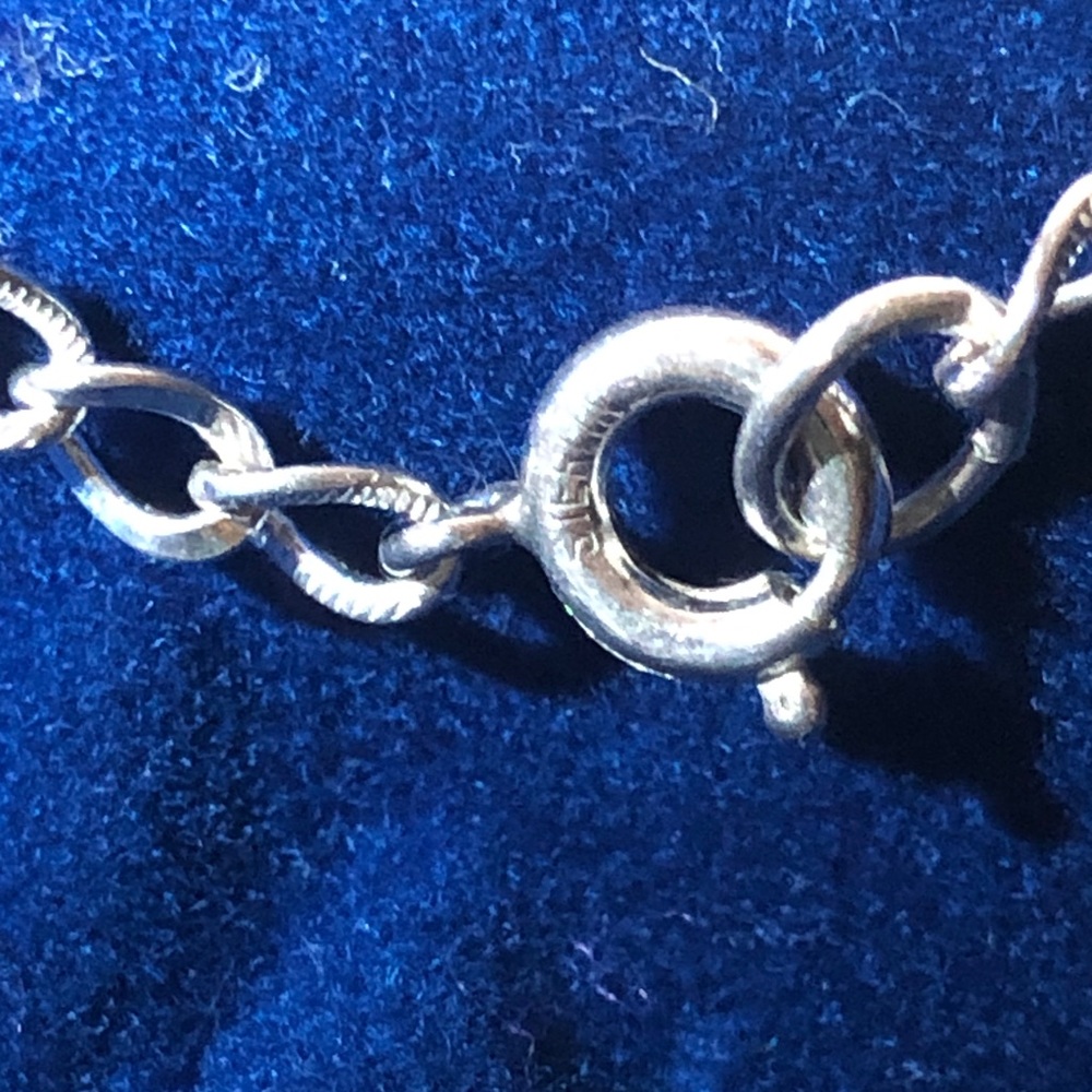 Estate Sterling Silver 925 Chain Bracelet w Statue of Liberty Charm USA 🇺🇸 NYC - Picture 4 of 9